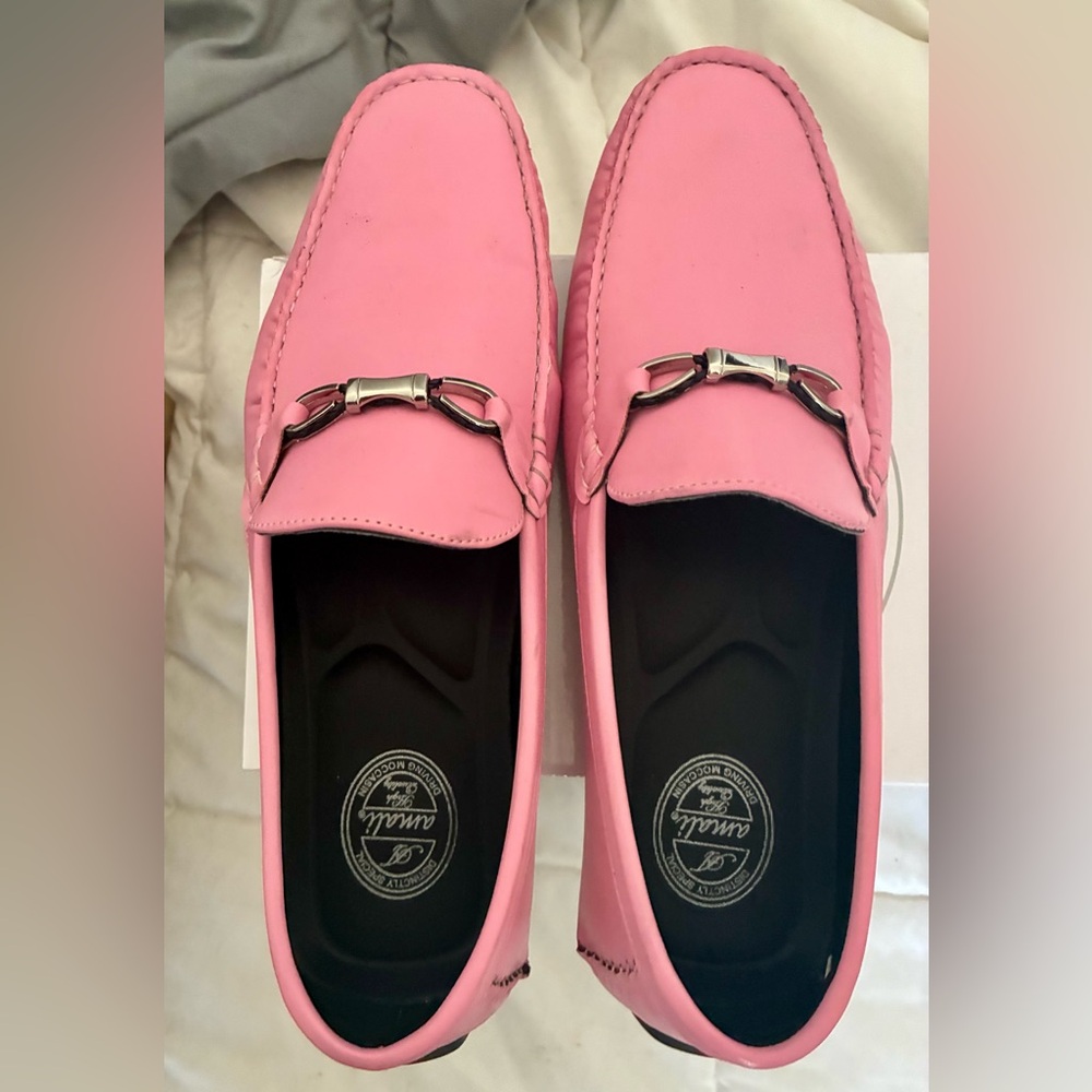 Men’s Amali Pink Shoes + Matching Bowtie Set Size 11